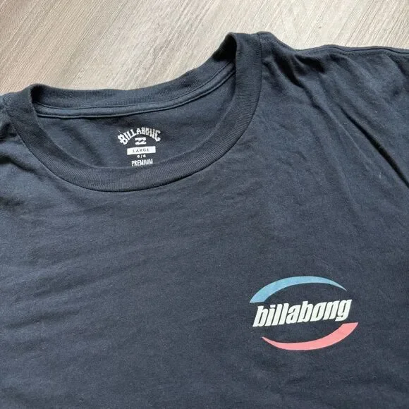 Billabong Short Sleeve Navy Blue Logo Graphic Tee Men’s Large - Picture 5 of 8